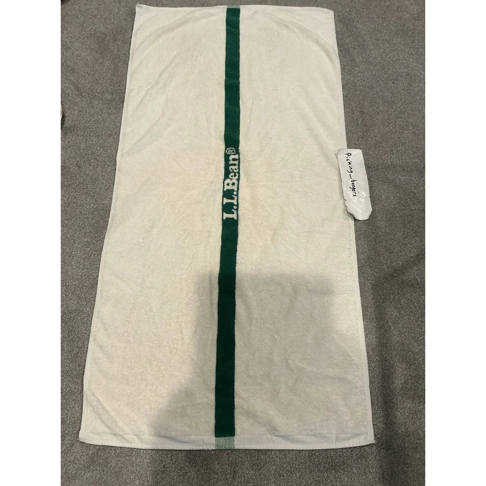 Vintage Bath Beach Towel LL BEAN Cotton Made In USA